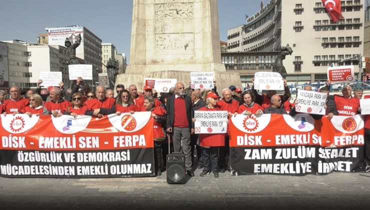 Emekliler Ankara’da hükümete tepki gösterdi