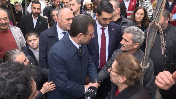 İmamoğlu’nun ziyaretinde vatandaşlardan Erdoğan’a emekli maaşı tepkisi