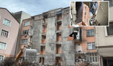 Bina yıkımı komşuya kabus oldu: Mutfak duvarı yıkıldı