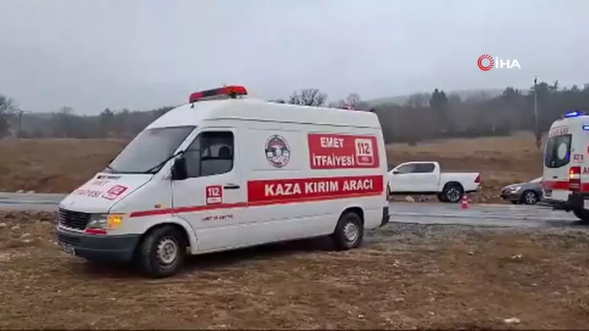Emet’te işçi servisi kazası: 9 yaralı